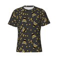 thumbnail image 4 of Vsdgher Bumblebee Print Men's Dry Fit Mesh Athletic Shirts Moisture Wicking Tennis T-Shirt Tops, 4 of 9