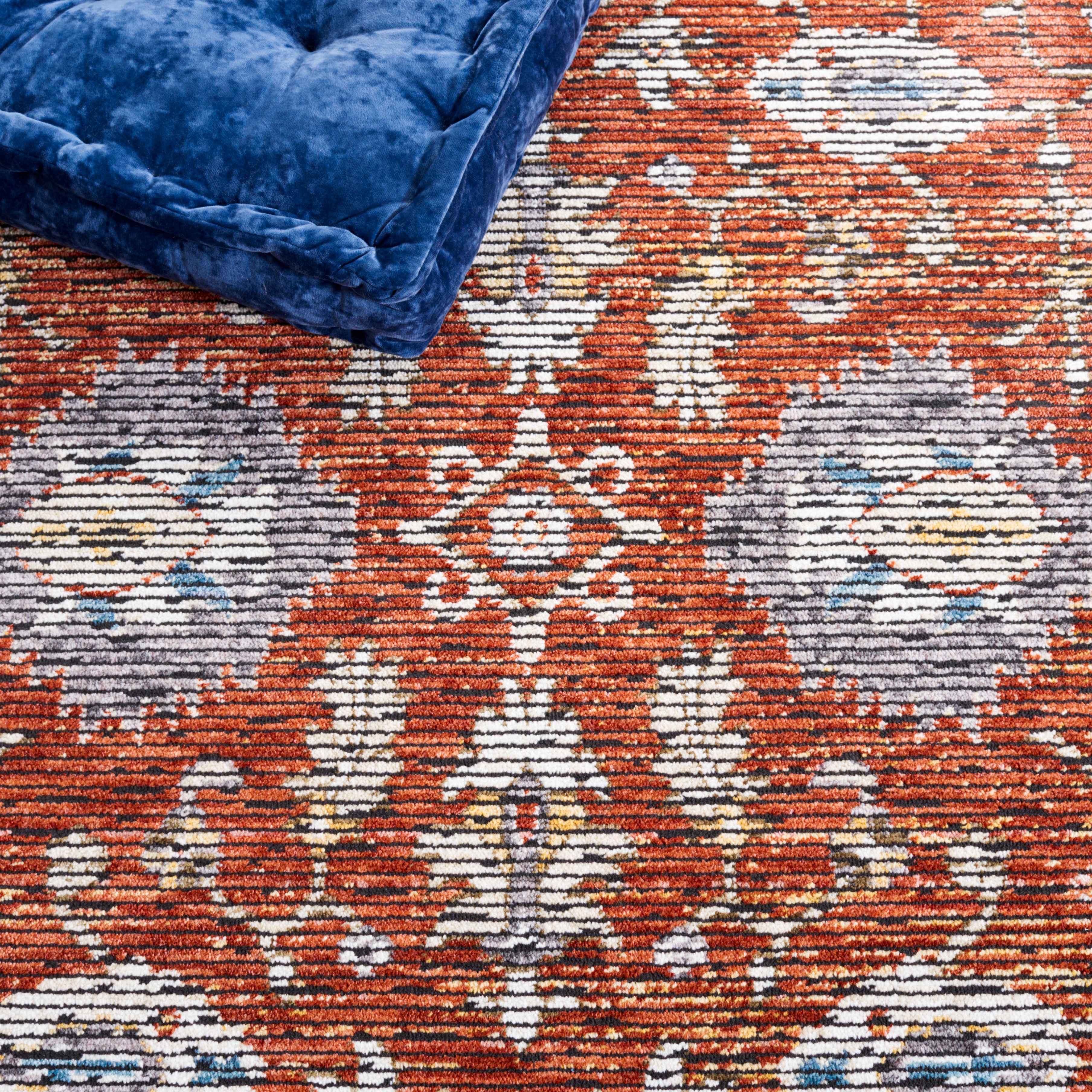 SAFAVIEH Sierra Terence Abstract Area Rug, Ivory/Rust, 7'9" x 10'5"
