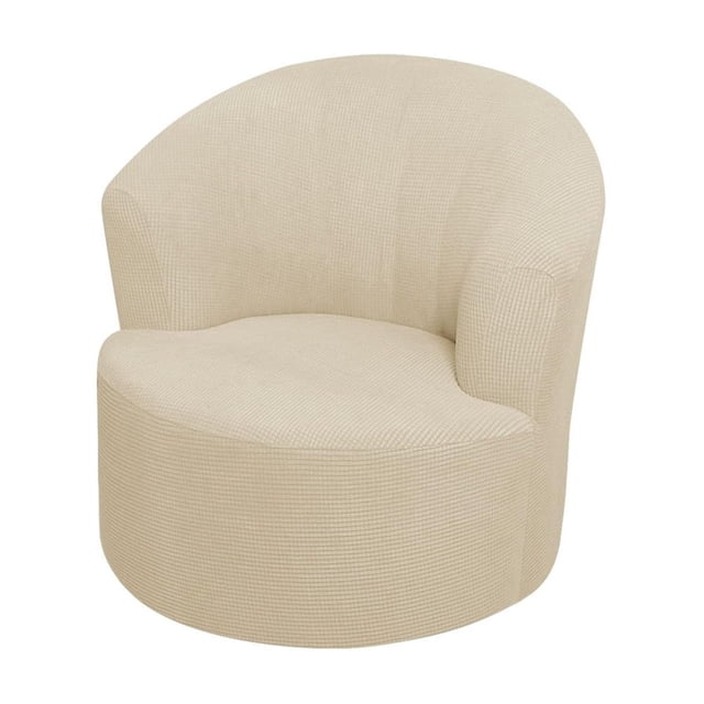 EASTIN Housse de Chaise Pivotante Ronde Club Moderne Accent Housse de Fauteuil Club Ronde Extensible Douce pour Salon