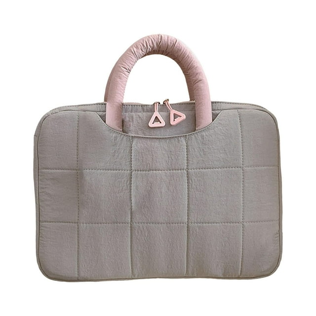 Maletín para portátil, bolsa de transporte para computadora, informal, de moda, ligero, funda protectora para portátil, para viajes, desplazamientos a Gris