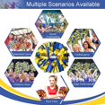thumbnail image 5 of LINLIN 4Pcs Metallic Cheerleading Pom Poms, Cheerleader PomPoms with Baton Handle, Cheering Squad Pompoms for Kids Adults School Dance Sports Team Spirit Cheering, 5 of 7