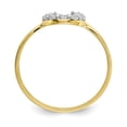 thumbnail image 2 of 10K Yellow Gold Ring Band Themed Cubic Zirconia CZ White, Size 8, 2 of 5