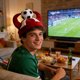 thumbnail image 4 of Gorro de fiesta de fútbol 3D | Gorro de celebración con temática de fútbol verde | Gorro deportivo ajustable para la decoración de fiestas de cumpleaños, 4 of 7