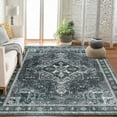thumbnail image 2 of Washable Area Rugs for Living Room 9x12 Neutral Vintage Distressed Floral Boho Soft Floor Rug Indoor Non Slip Carpet for Bedroom Green, 2 of 7