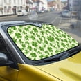 thumbnail image 5 of FORUDESIGNS Shamrock Pattern Car Windshield Sun Shade Foldable Heat UV Protection Visor Auto Window Sun Blocker Car Interior Sun Protection St. Patrick's Day Accessories Keeps Vehicle Cool, 5 of 7