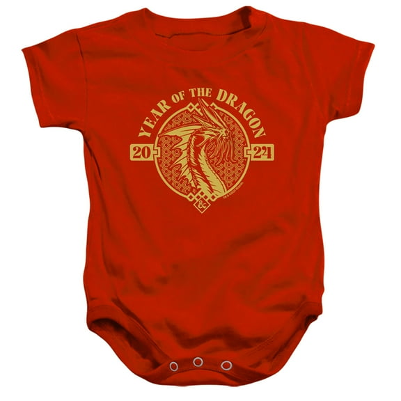 Dungeons and Dragons Year of the Dragon Gold Beast Unisex Infant Snap Suit for Baby (24 Months) Red