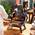 thumbnail image 2 of Outsunny Charcoal BBQ Grill, Foldable Barbecue Grill with Warming Rack, 2 of 10