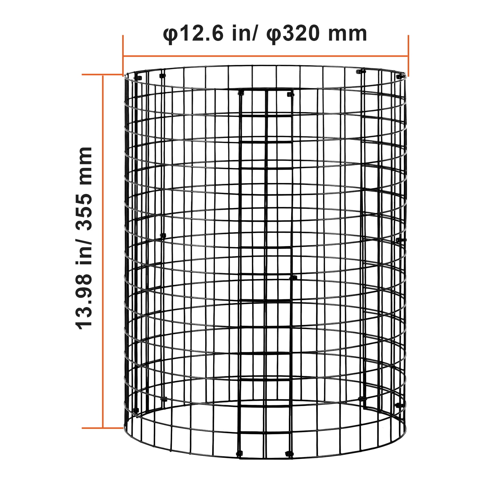 VEVOR 6 pack Plant Protector from Animals, 12.6'' Dia. x 14'' H Chicken Wire Plant Protector, Plant Cages for Outdoor Plants, Flowers & Vegetables, Keeps Bunny Chicken Squirrels Out, 18pcs Metal Mesh