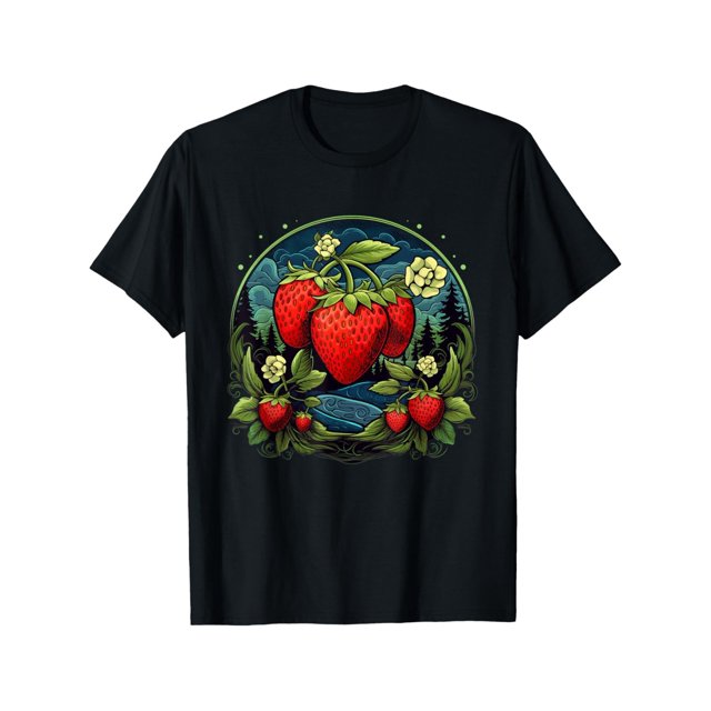 Women Cool Stawberry Plants by Night for Strawberries Lovers T-Shirt Tee Top