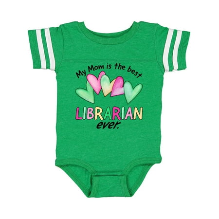 

Inktastic My Mom is the Best Librarian Ever Gift Baby Boy or Baby Girl Bodysuit