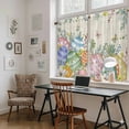 thumbnail image 5 of Easter Eggs Kitchen Curtains 45 Inch Length, Farmhouse Spring Botanicals Plants Butterfly Tiers Curtains for Bathroom Bedroom Cafe, Light Filtering Small Window Treatment Drapes 2 Panels 42"Wx45"L, 5 of 8