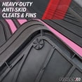 thumbnail image 5 of Rally 4-Piece Black & Pink All-Weather Rubber Floor Mat Set – Heavy Duty Universal Trim-to-Fit Car, SUV & Truck Mats, 5 of 7