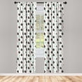 thumbnail image 2 of Ambesonne Contemporary Artwork Curtains, Lemon Pattern, Pair of 28"x95", Charcoal Grey Seafoam, 2 of 4