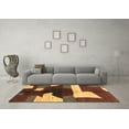 thumbnail image 3 of Ahgly Company Indoor Square Abstract Brown Modern Area Rugs, 4' Square, 3 of 4