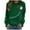 Green, variant on Guluxicc Womens Long Sleeve Sweatshirts Casual Cute Valentines Day Graphic Shirts Fashion Pullover Tops, White, M