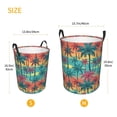 thumbnail image 5 of Balery Hawaii Palms Round Laundry Basket with Handles Waterproof Freestanding Laundry Hamper for Clothes Toys in the Dorm and Family-Small, 5 of 8