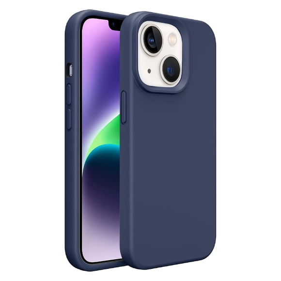 Funda de silicona EUMADOVE para iPhone 13/14, resistente a golpes, azul