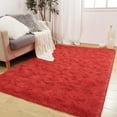 thumbnail image 7 of Lochas Fluffy Soft Shag Carpet Rug for Living Room Bedroom Big Area Rugs Floor Mat Nursery Carpets Home Decor, 5'x8',Coral Red, 7 of 7
