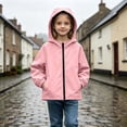 thumbnail image 5 of Loopsun Kids Boys Girls Winter Outerwear Jackets 5-16Y Solid Raglan Sleeve Zip Pockets Waterproof Hooded Coats, 5 of 5