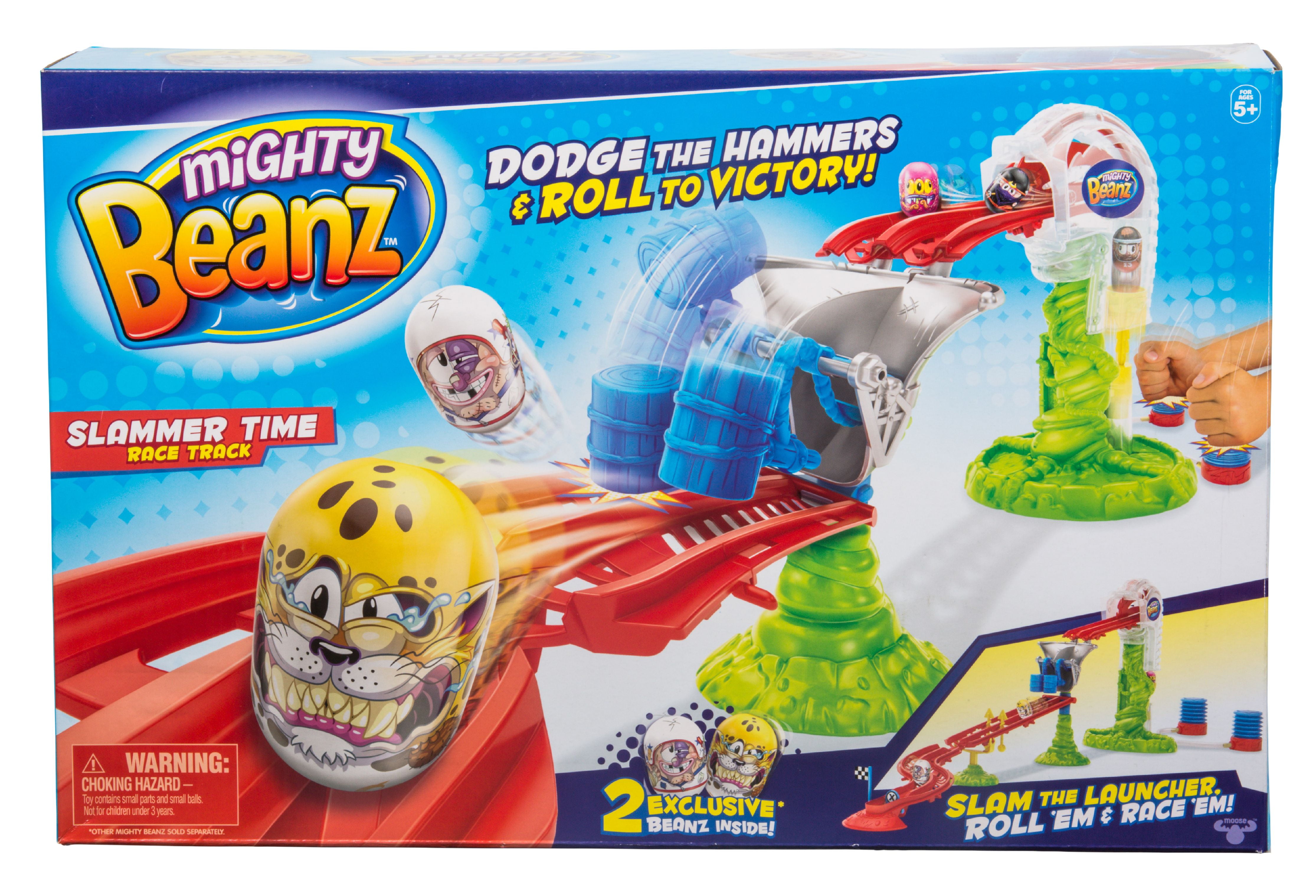 Mighty Beanz Slammer Time Green And Red Race Track Novelty Toy Walmart Com