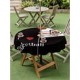 thumbnail image 4 of Outdoor Tablecloths with Umbrella Hole & Zipper, Basketball Round Tablecloth 54 Inch, Modern Funny Minimalist Sports Waterproof Table Cloth, Patio/Pool/Picnic Table Covers, 4 of 8