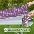 thumbnail image 6 of Purple Cartoon Unicorn Rainbow Square Fitted Tablecloth with Elastic Edge,Square Table Cover,Washable Elastic Table Cover for Home Kitchen Party Decor 36"x36", 6 of 6