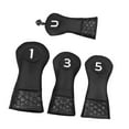 thumbnail image 4 of EHJRE 4Pcs Golf Head Covers Golf Club Headcovers Stylish Anti Scratch Golf Cue Protect Black, 4 of 9