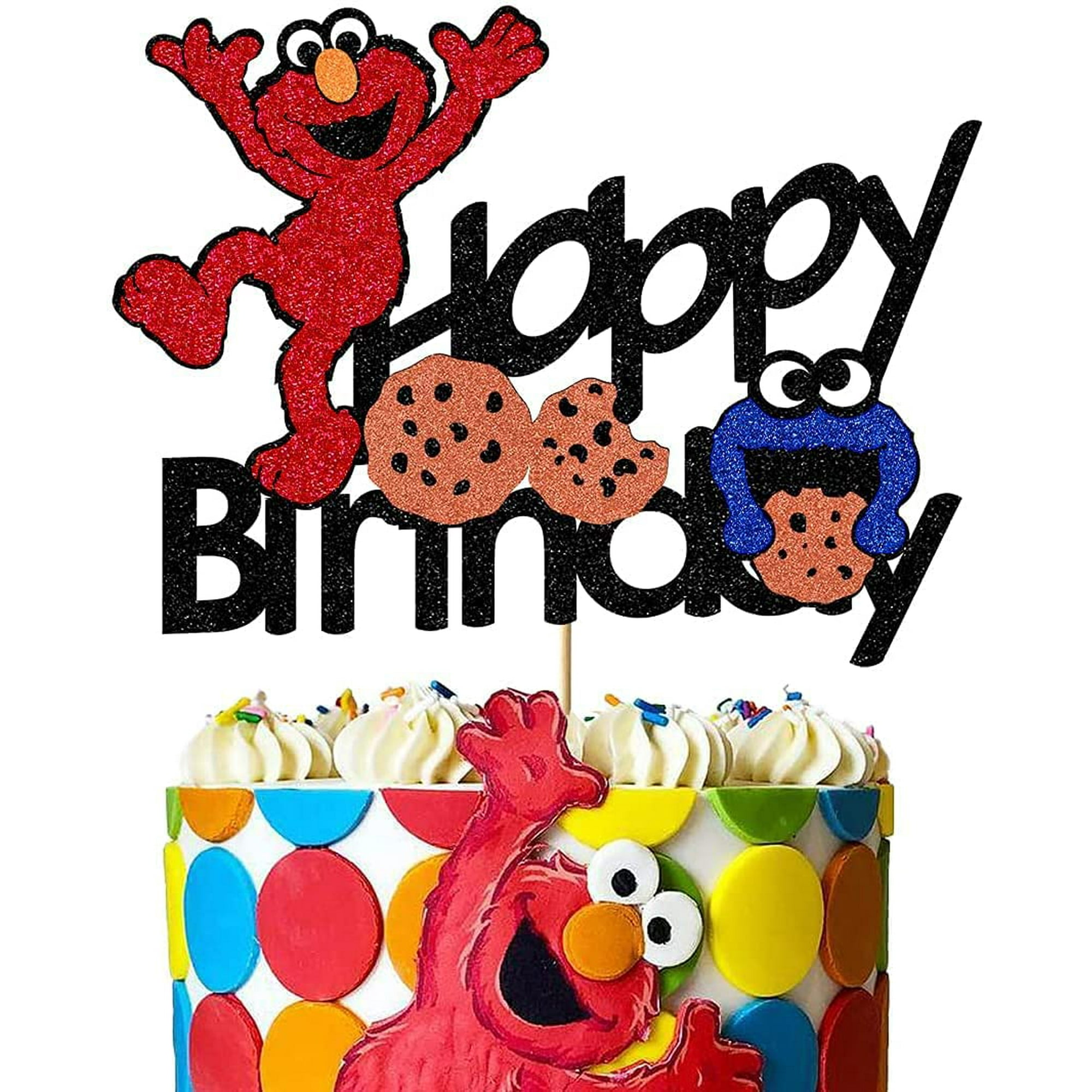Gliter Red Elmo Happy Birthday Cake Topper for Cartoon Party Cake Decor  Baby Children Party Decoration Kid's Birthday Party Decoration Supplies |  Walmart Canada