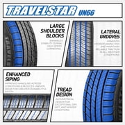 Travelstar Set of 2 Travelstar UN66 All-Season 225/55R18 98V Passenger Tires 225/55/18 (Tire Only) Simolary simolary.com 18