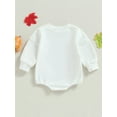 thumbnail image 4 of Baby Toddler Boys Girls Halloween Romper, 0 3 6 12 18 Months Long Sleeve Crew Neck Ghost Letters Print Fall Bodysuit Clothing, 4 of 7
