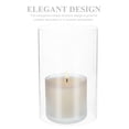 thumbnail image 3 of MOVTOTOP 2pcs Cylindrical Glass Candle Shade Glass Pillar Candle Covers Open Ended Candle Shade, 3 of 7