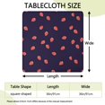 thumbnail image 2 of Red Strawberry Plants Dark Pattern Square Fitted Tablecloth with Elastic Edge,Square Table Cover,Washable Elastic Table Cover for Home Kitchen Party Decor 36"x36", 2 of 6
