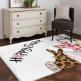thumbnail image 3 of Area Rugs for Living Room 4x6 Ft, Easter Non Slip Area Rugs for Kitchen Bedroom Entryway, Spring Watercolor Leopard Prints Bunny Flower Eggs Washable Carpet Runner Rug Floor Mats for Bedroom, 3 of 8
