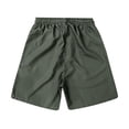 thumbnail image 5 of Mens Casual Cotton Shorts Drawstring Elastic Waist Summer Golf Pants Stretch Twill Beach Chino Shorts Army Green L, 5 of 7