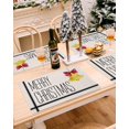 thumbnail image 5 of Christmas Placemats Set of 4 Black Stripes Christmas Placemats for Dining Table Merry Christmas Bell Table Mat Winter Holiday Home Party Kitchen Table Decorations, 5 of 6