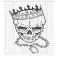 thumbnail image 3 of Ambesonne King Shower Curtain, Skull Hip Hop Style Sketch, 69"Wx84"L, Charcoal Grey White, 3 of 3