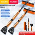thumbnail image 3 of Multi-Functional Car Snow & Ice Removal Tool, Extendable 5-in-1 Snow Brush & Ice Scraper with 360° Pivot Head forWindshield, Non-Scratch Snow Removal for Cars, Trucks and SUVs, Non-Slip Handle (Blue), 3 of 8