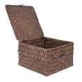 thumbnail image 4 of HONMEET Small Dark Brown Wicker Storage Basket for Home Organization, Stylish Decor and Multi-Purpose Use, 4 of 9
