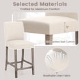 thumbnail image 6 of Gymax 2PCS 24.5'' Counter Height Bar Stools Modern Fabric Upholstered Kitchen Chairs Beige, 6 of 9