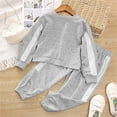 thumbnail image 4 of Toddler Girls Outfits Kids Baby Long Sleeve Bowknot Tops Sweatshirt Solid Pant Trousers Set 2Pcs Girls' Clothing Size 4-5T, 4 of 8