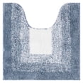 thumbnail image 1 of REGALWOVEN Alfombra de baño suave y absorbente, antideslizante, en forma de U y rectangular, tapete de baño azul 20" x 32", 1 of 7