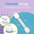 thumbnail image 4 of 6 Pack Adjustable Reusable Child Safety Latches and Latches, Door Window, Cabinet, Toilet and Fridge, Child Safety Latches with Adhesive Pads, White, 4 of 4