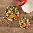 thumbnail image 2 of SKYSONIC Kittens Maple Leaves Pot Holders Trivets, 2 Pcs Heat Resistant Trivets,Cute Cat Autumn Cotton Thread Weave Mats for Hot Pads Pans Pot Bowl Teapot for Kitchen Decor, 2 of 6