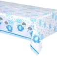 thumbnail image 4 of Plastic Elephant Baby Shower Table Cover, 84 x 54 in, Blue, 1ct., 4 of 6