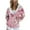 Pink-h, variant on Sexlip Women's Fashionable Loose Casual Long Sleeved Sweatshirt Hooded Pocket Hoodie Solid Color Top Black L