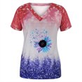 thumbnail image 4 of Blusa de manga corta con cuello en V informal para mujer a la moda, camisetas de verano Fridja  zx3421, 4 of 5