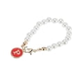 thumbnail image 5 of Unique Bargains 1 Pce Pendentif de Tasse d'Eau Lettre Ronde Rouge Alliage Imitation Perle, 5 of 5