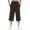 Chocolate Brown, variant on Women's 20" Scuba Capri Sweatpants, High Waisted Straight Leg Pants