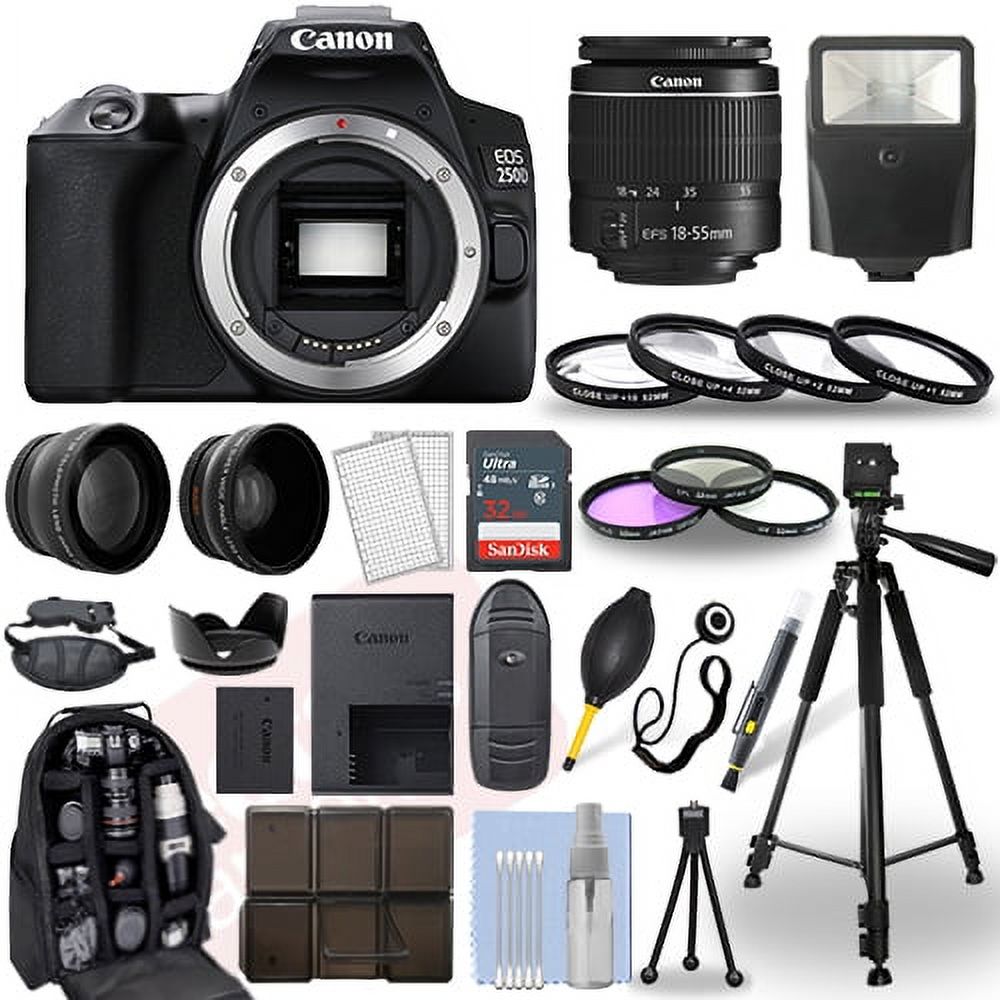 Canon EOS 250D SL3 DSLR Camera with 18-55mm Lens, 4K Recording