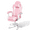 Pink(Wide Seat), variant on MoNiBloom Ergonomic Gaming Chair with Footrest, Adjustable Headrest and Lumbar Support for Office and Gaming, High-Back Racing Style Computer Desk Chair, White (Wide Seat)